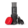 Aeropress coffee maker - complete press kit with filters for home and travel brewing