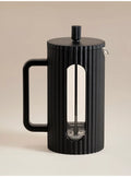 Black Ribbed Cafetiere