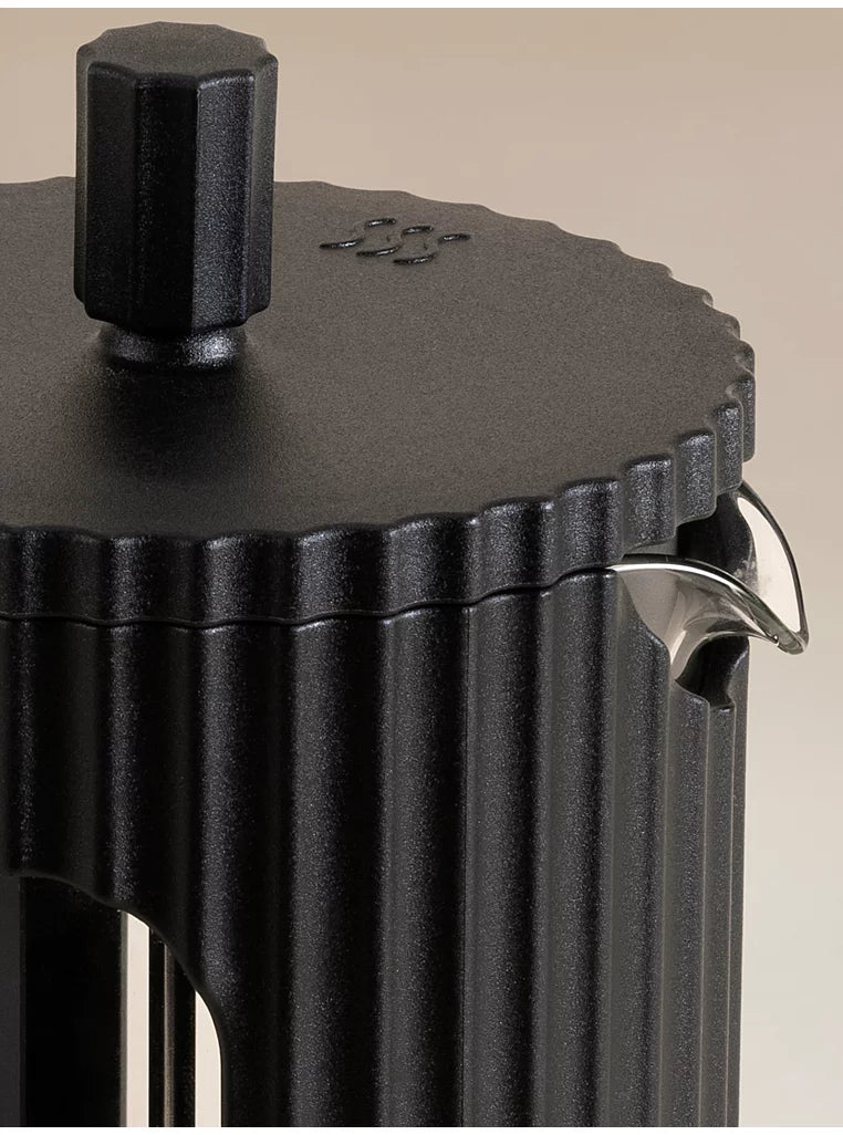 Black Ribbed Cafetiere